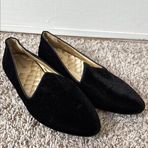 Birdies Black Velvet Loafers 8.5